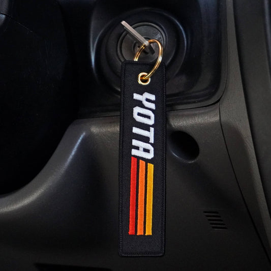 TRD Retro Stripes Keychain for Toyota, Embroidered, YOTA