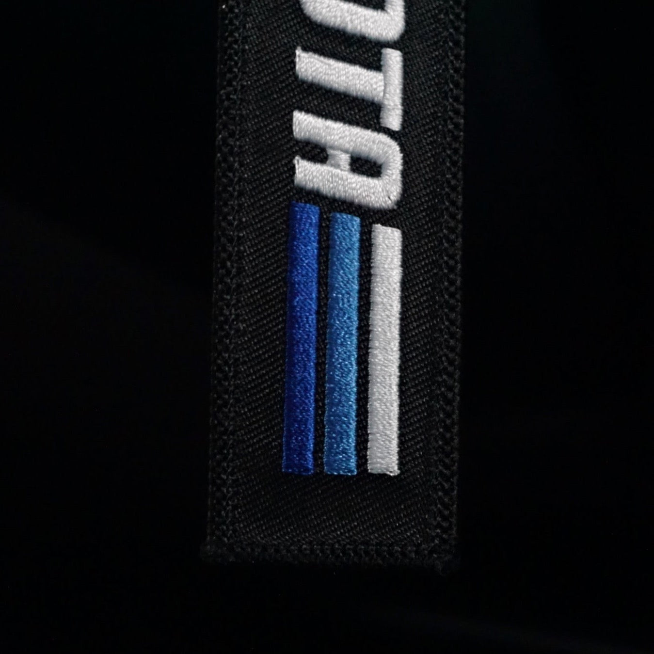 Blue Scheme Retro Stripes Keychain for Toyota, Embroidered