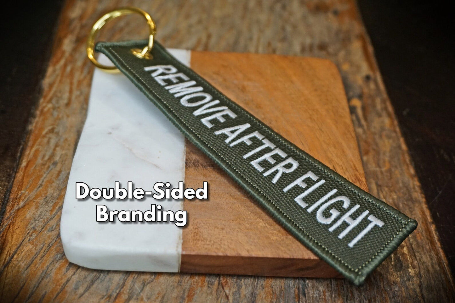 Remove After Flight Jet Tag Keychains