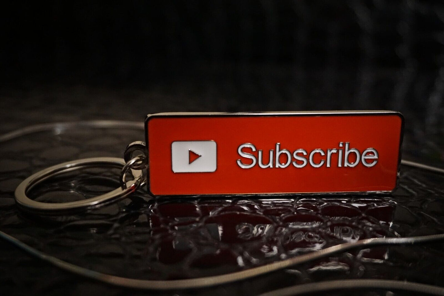 Subscribe Keychain YouTube Play Button Accessory