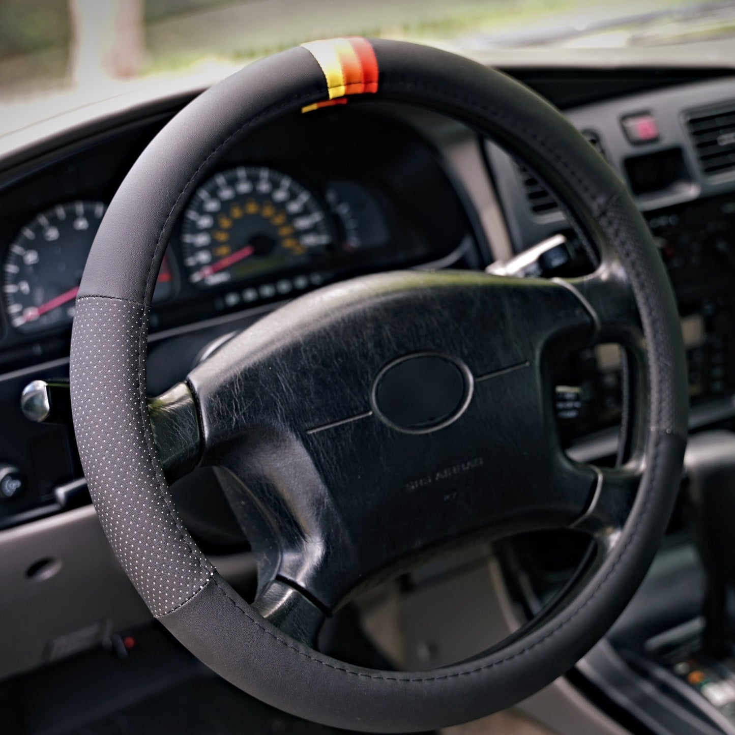 Retro Stripes Steering Wheel Cover for Toyota, 14 1/2 Inch